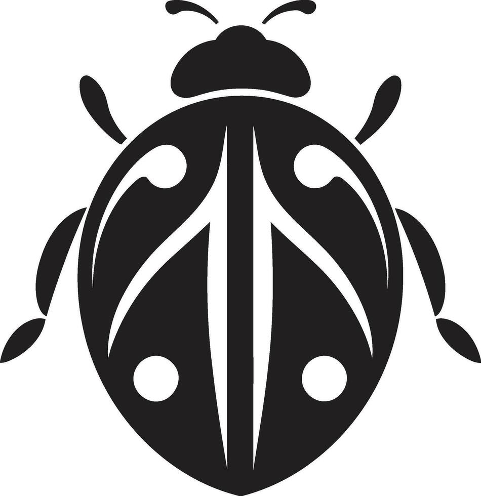 Silent Splendor in Motion The Ladybugs Abstract Insignia Iconic Intrigue Unveiled The Ladybugs Emblematic Profile in Shadows vector