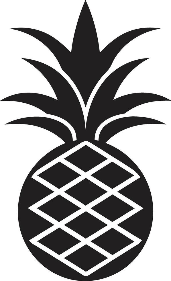 elegante piña perfil juguetón piña simbolismo vector