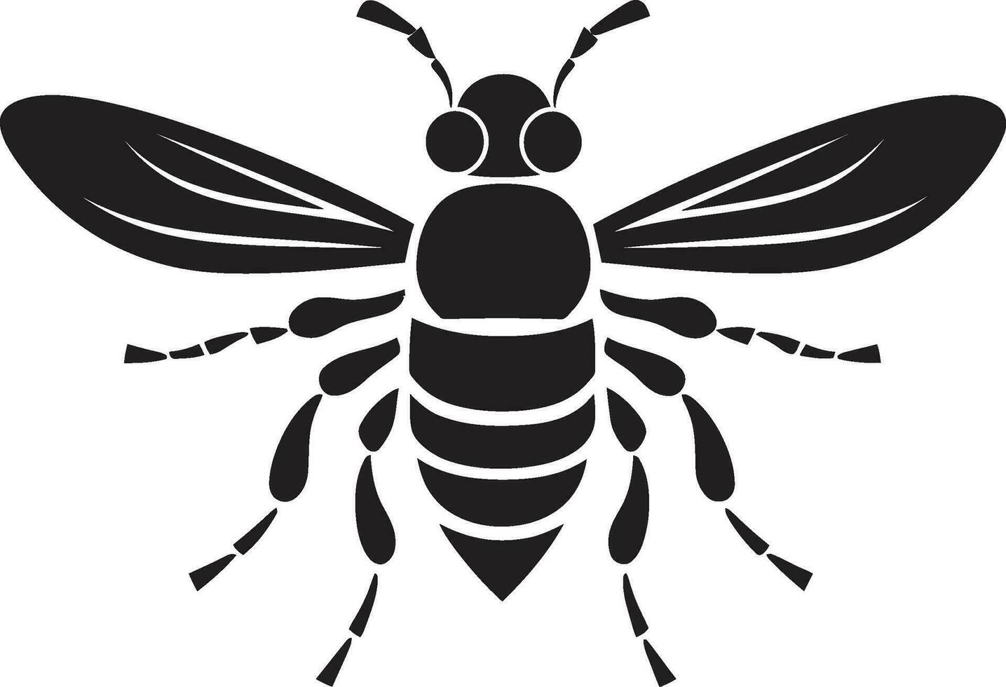 Minimalistic Stinging Aviator Stealthy Branding Hornets Stinger and Wing Prints vector