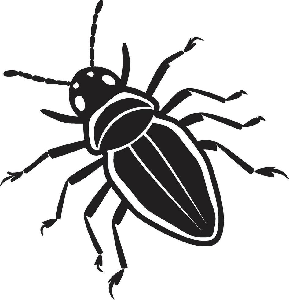 Aphid Beauty in Black A Symbol of Grace in Vector Streamlined Excellence Black Vector Aphid Design
