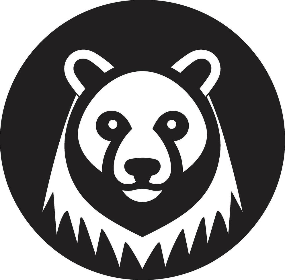 oso clan insignias oso cabeza monograma vector