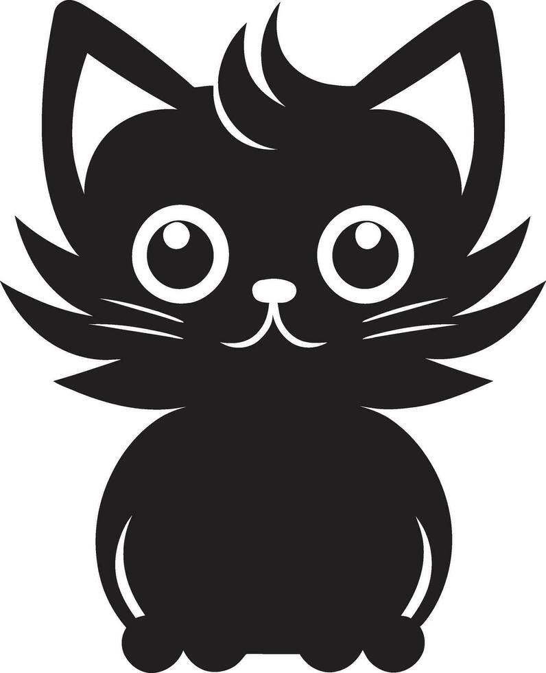 gato bigotes diseño elegante gato silueta vector