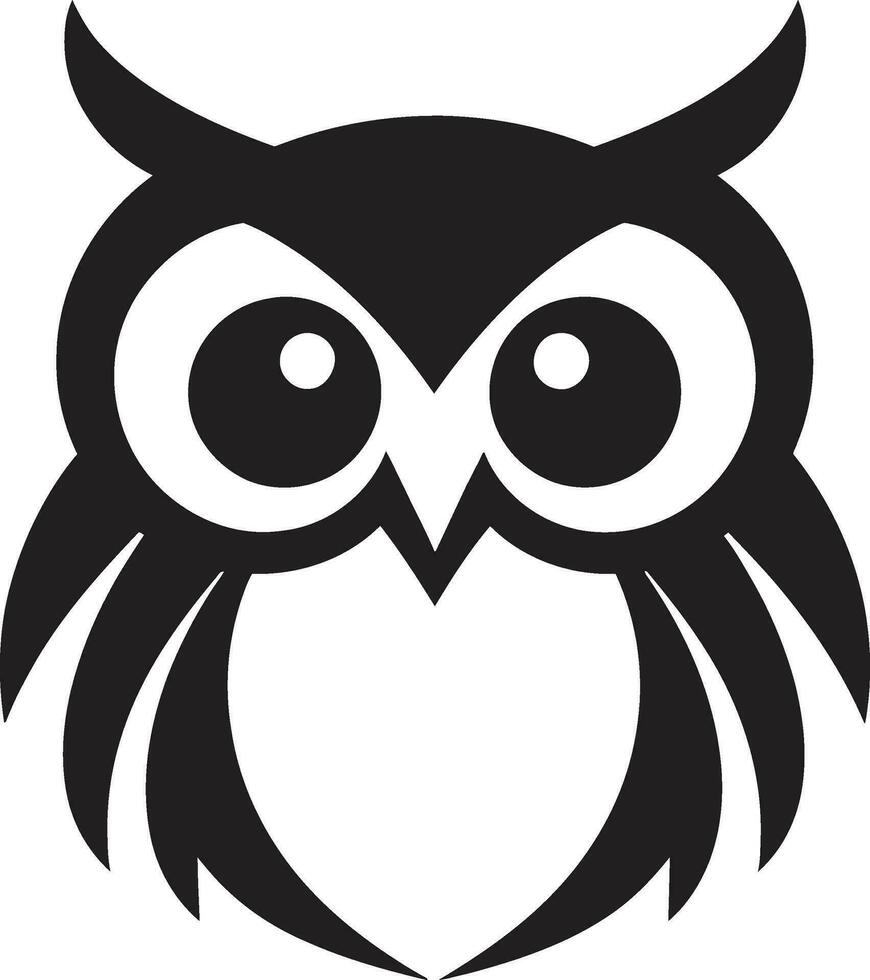 Stylish Geometric Owl Vector Enchanted Owl and Crescent