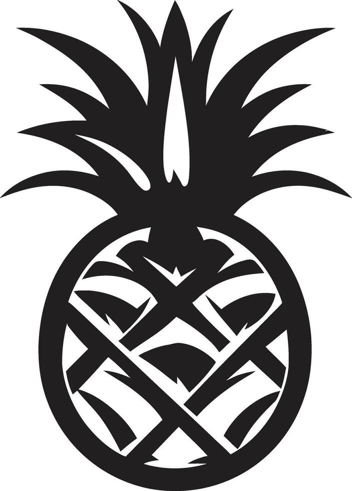 Chic Pineapple Logo Art Mysterious Pineapple Symbol vector