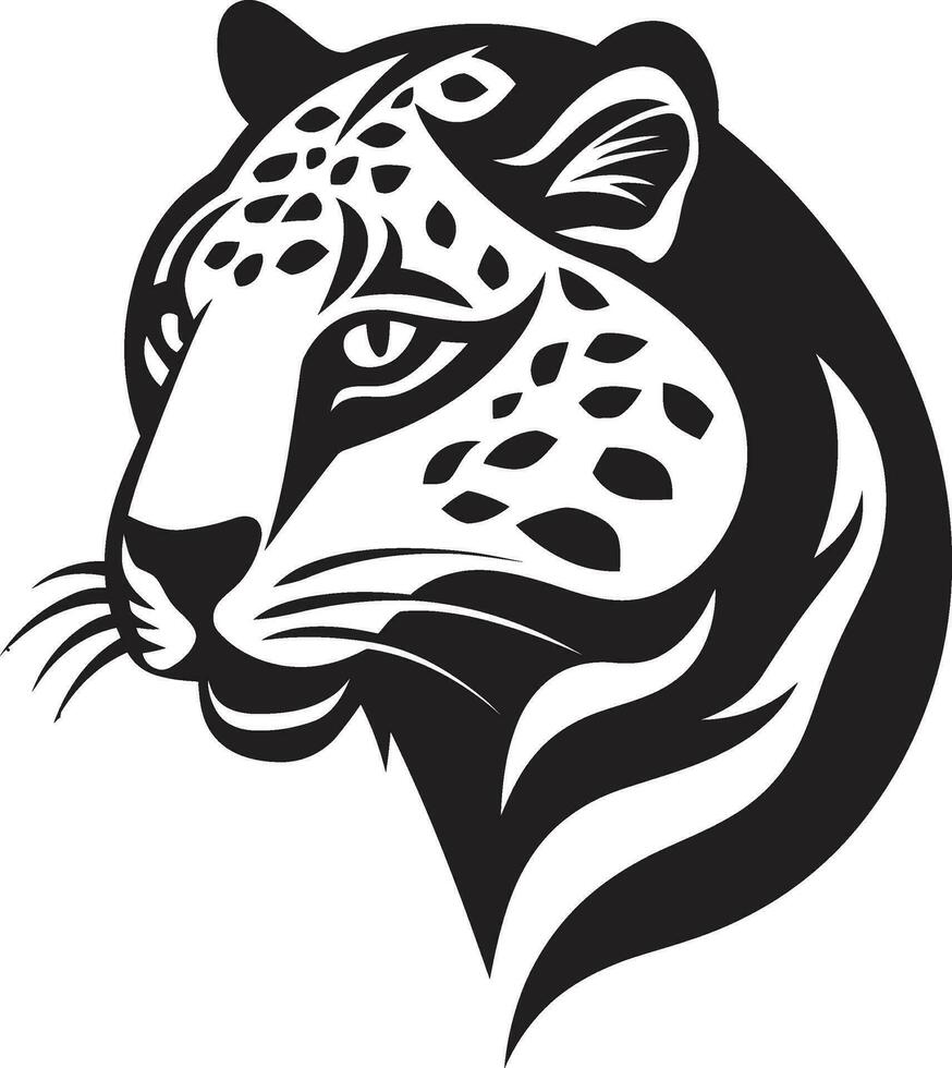 Pouncing Panther in Monochrome Abstract Cheetahs Grace vector