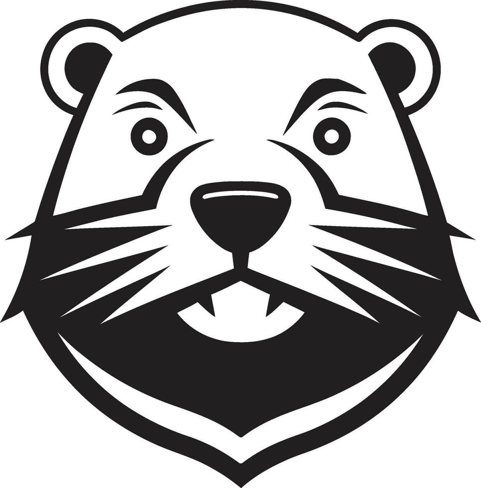 Beaver Lineage Badge Beaver Heraldic Symbol vector
