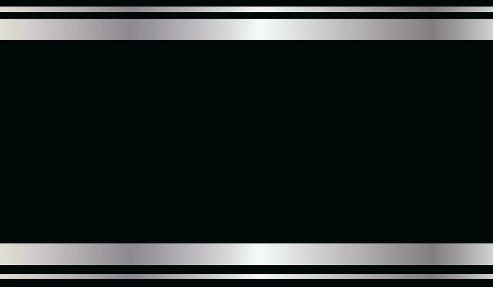 Silver Metal frame luxury design on black background photo
