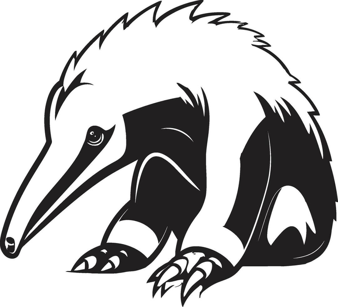 Anteater Icon in Vector Bold and Beautiful Black Design Black Anteater Symbol Vector Logo for a Strong Brand