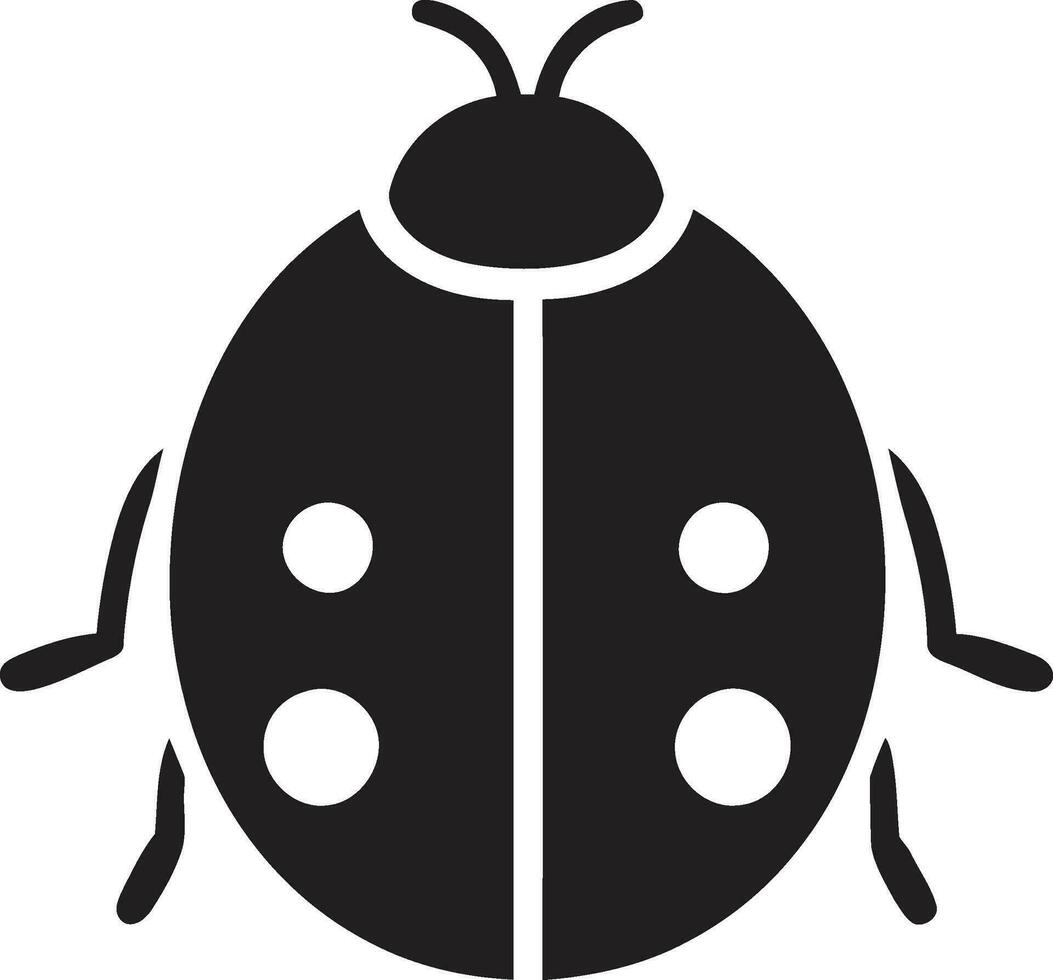 Artistic Ladybug Graceful Badge in Shadows Monochrome Delight Sleek Ladybug Logo vector