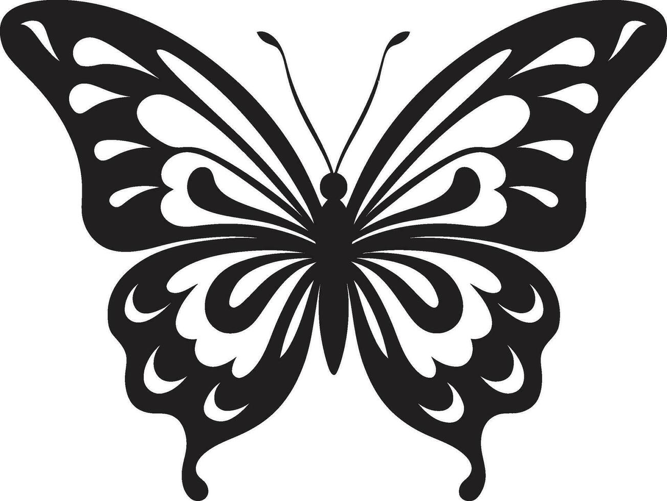 Wings of Delight Black Vector Butterfly Butterfly Grace in Shadows A Timeless Emblem