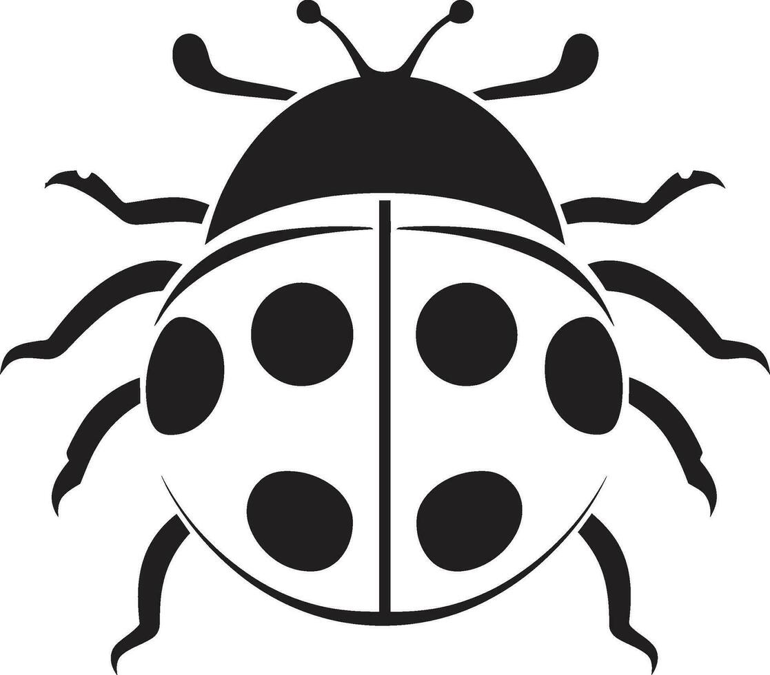 Silent Simplicity Sleek Ladybug Icon Geometric Beauty Unveiled Ladybug Insignia vector