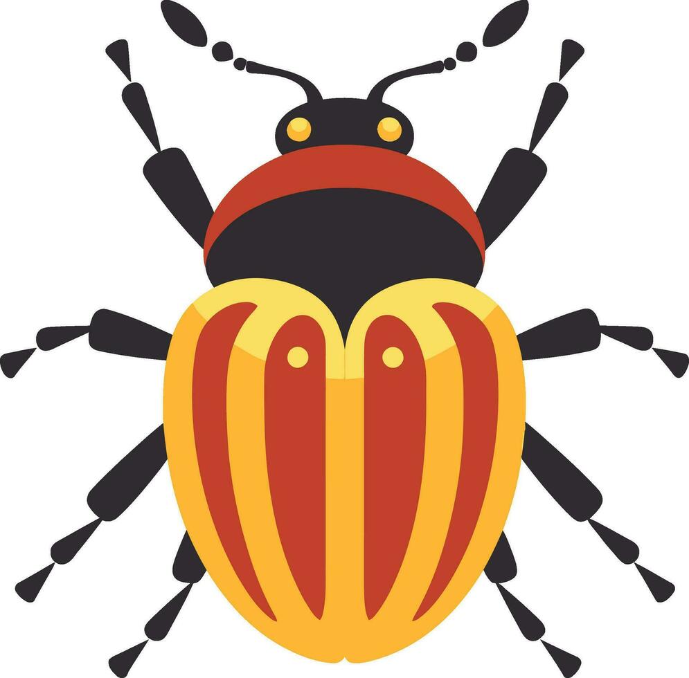 Noble Beetle Icon Regal Bug Emblem vector