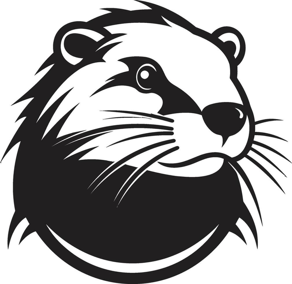 Regal Beaver Badge Beaver Crowned Symbol vector