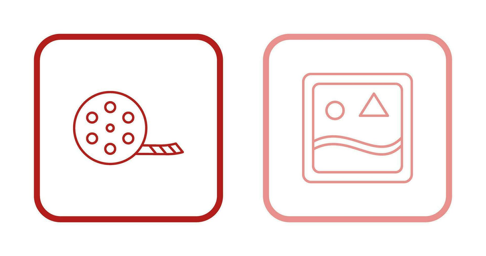film reel and images Icon vector