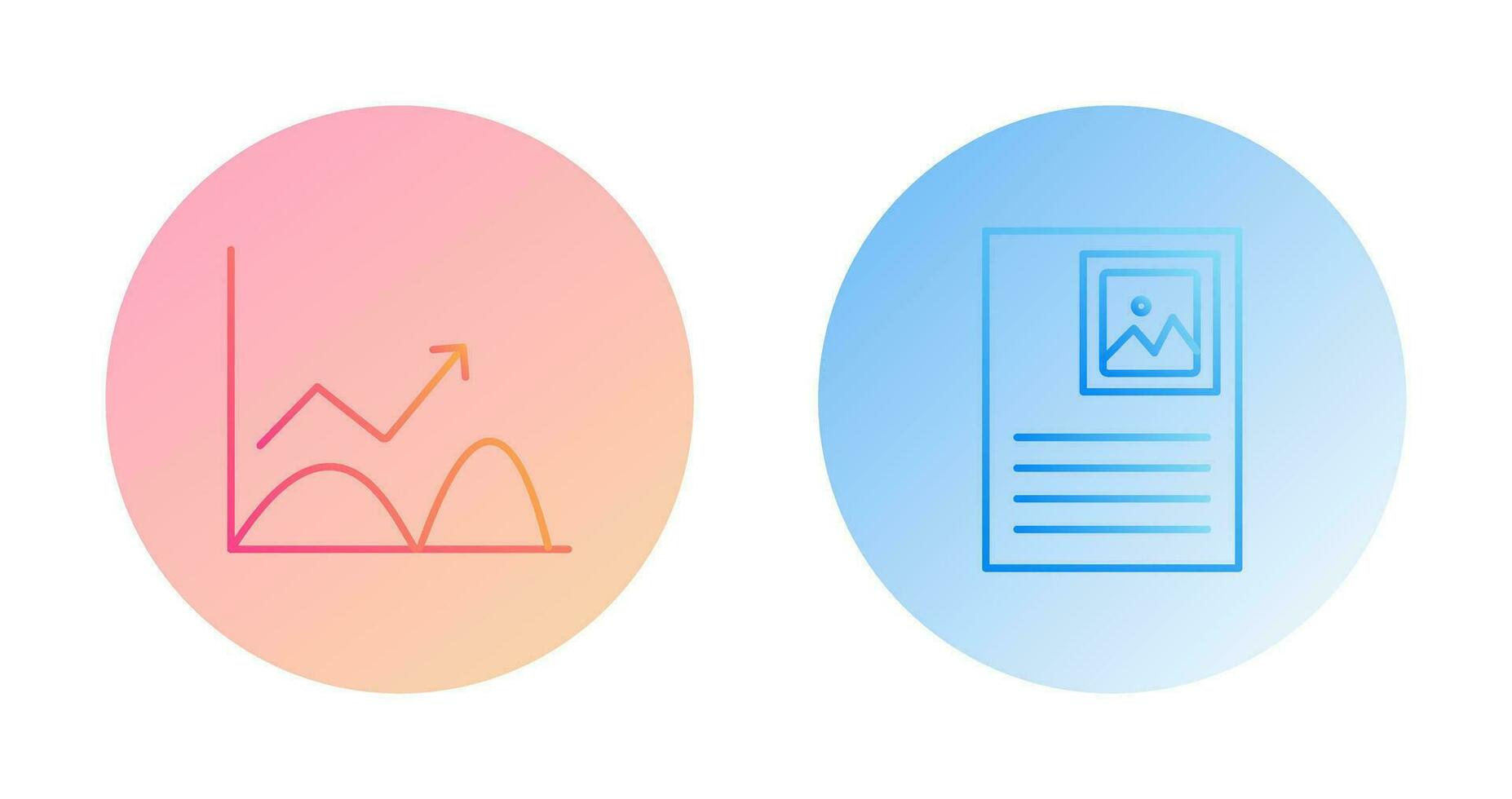 trend in graph and picture attachemnet  Icon vector