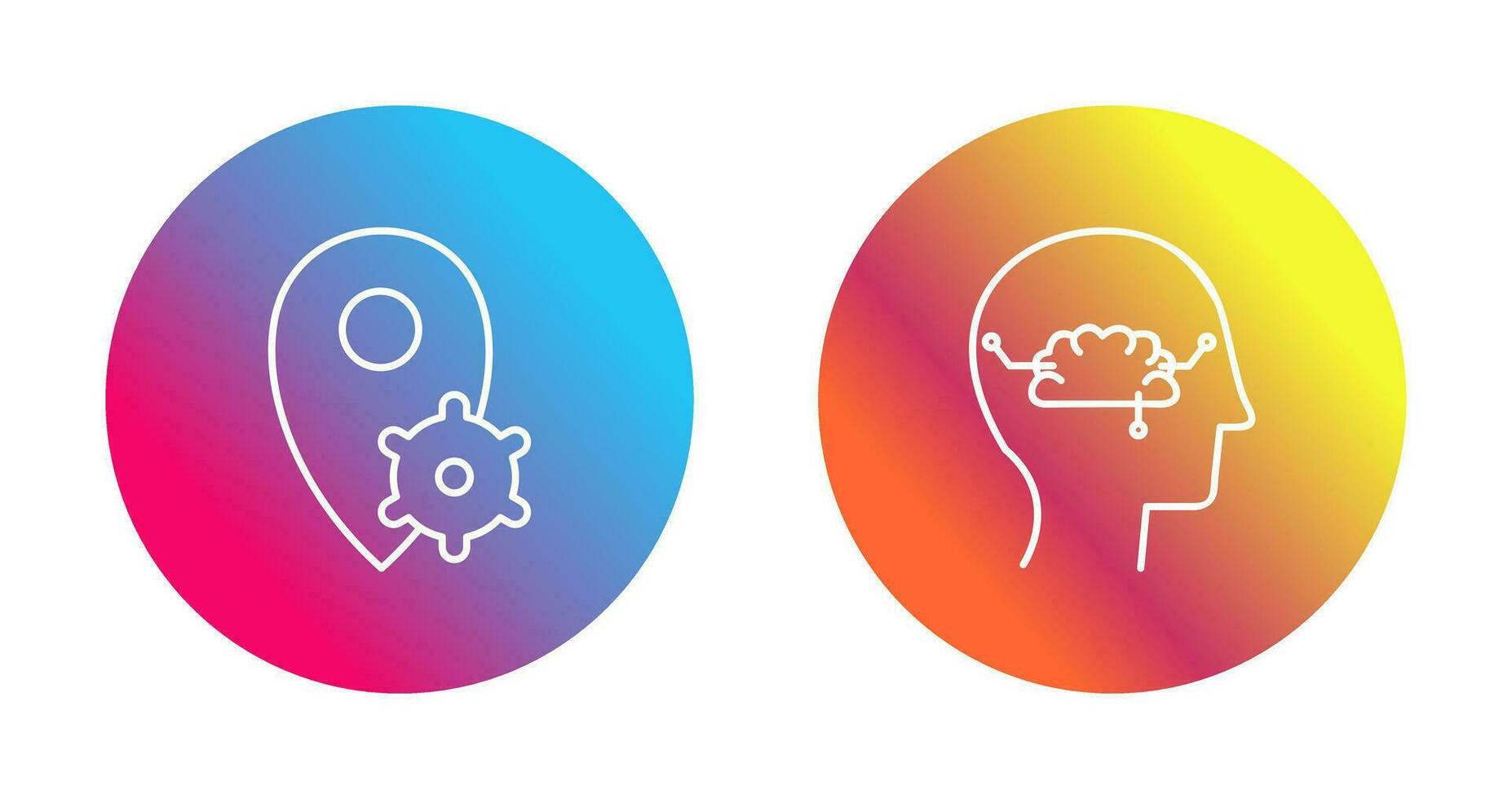 thinking and knowledge  Icon vector