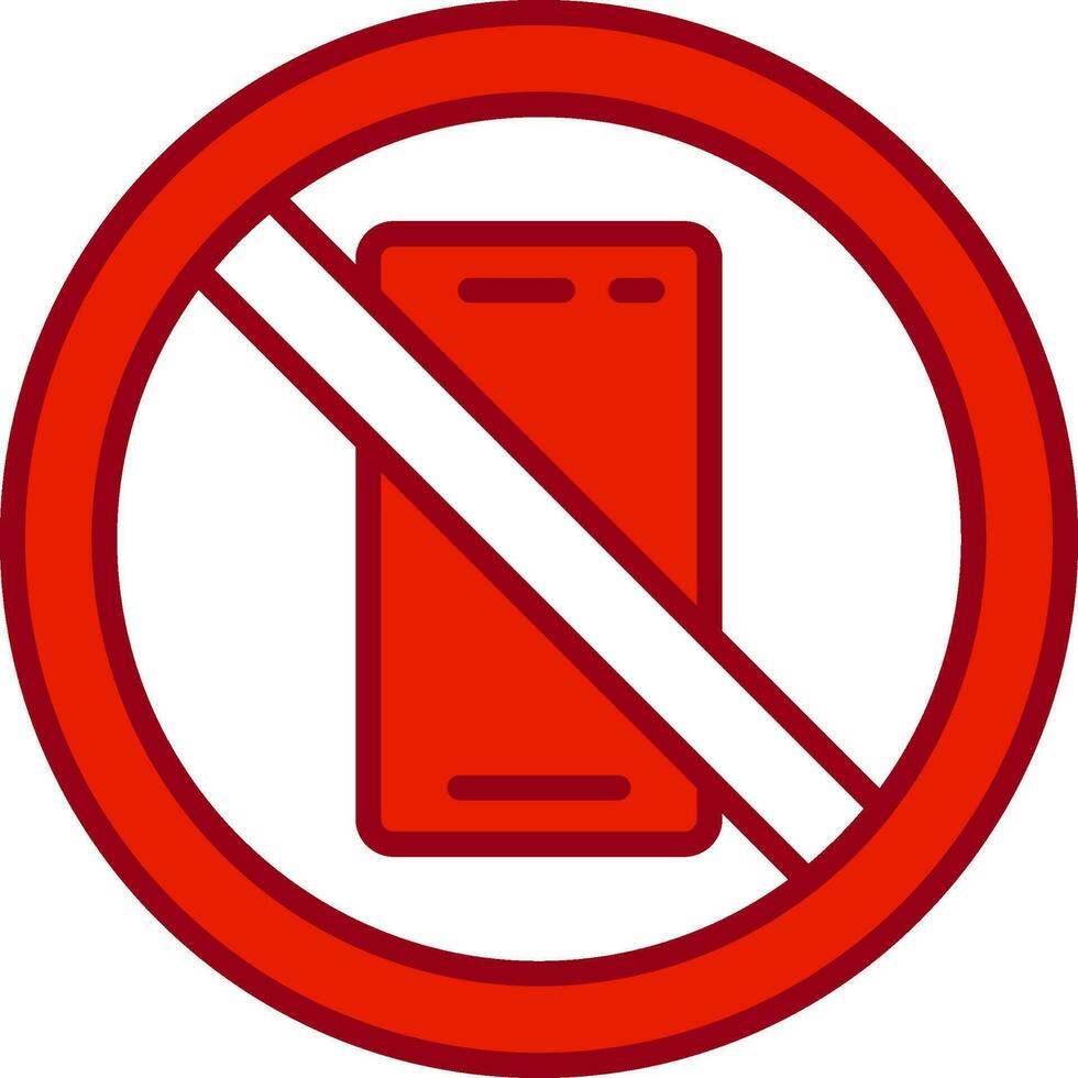 No Phone Vector Icon