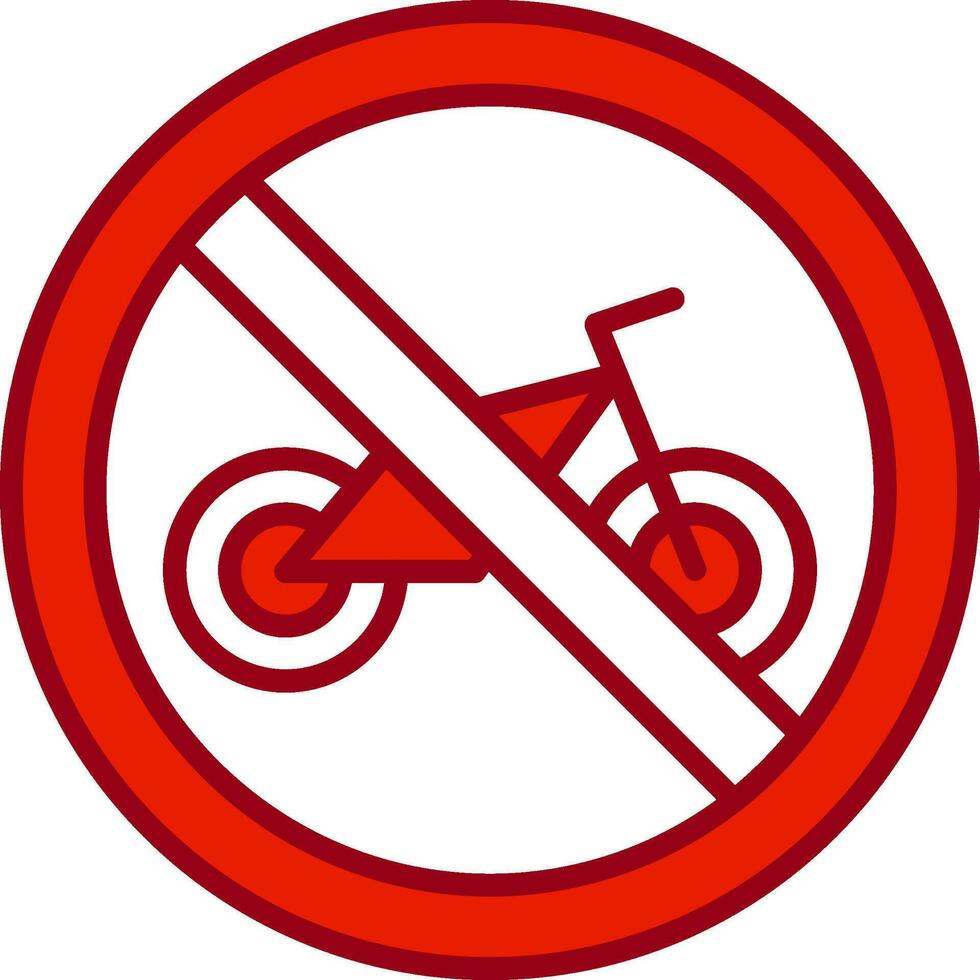 No Bicycle Vector Icon