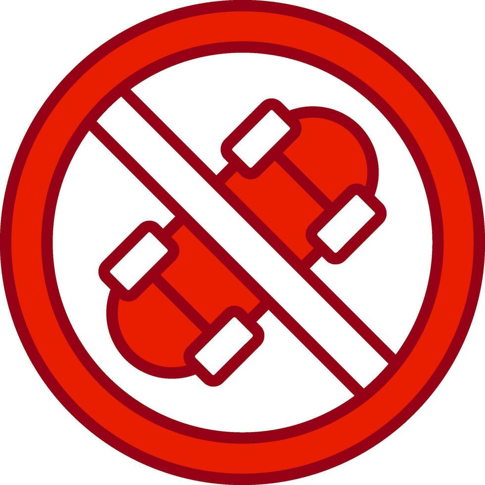 No Skateboard Vector Icon