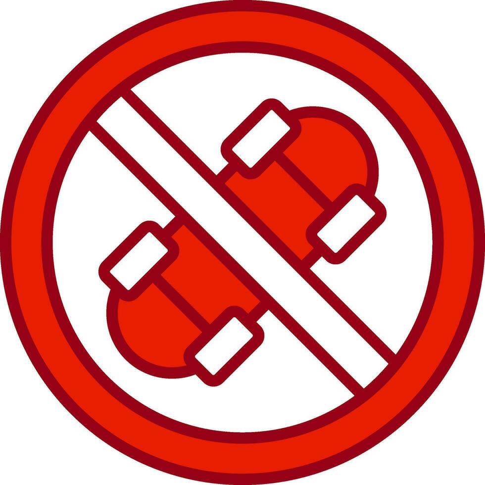 No Skateboard Vector Icon