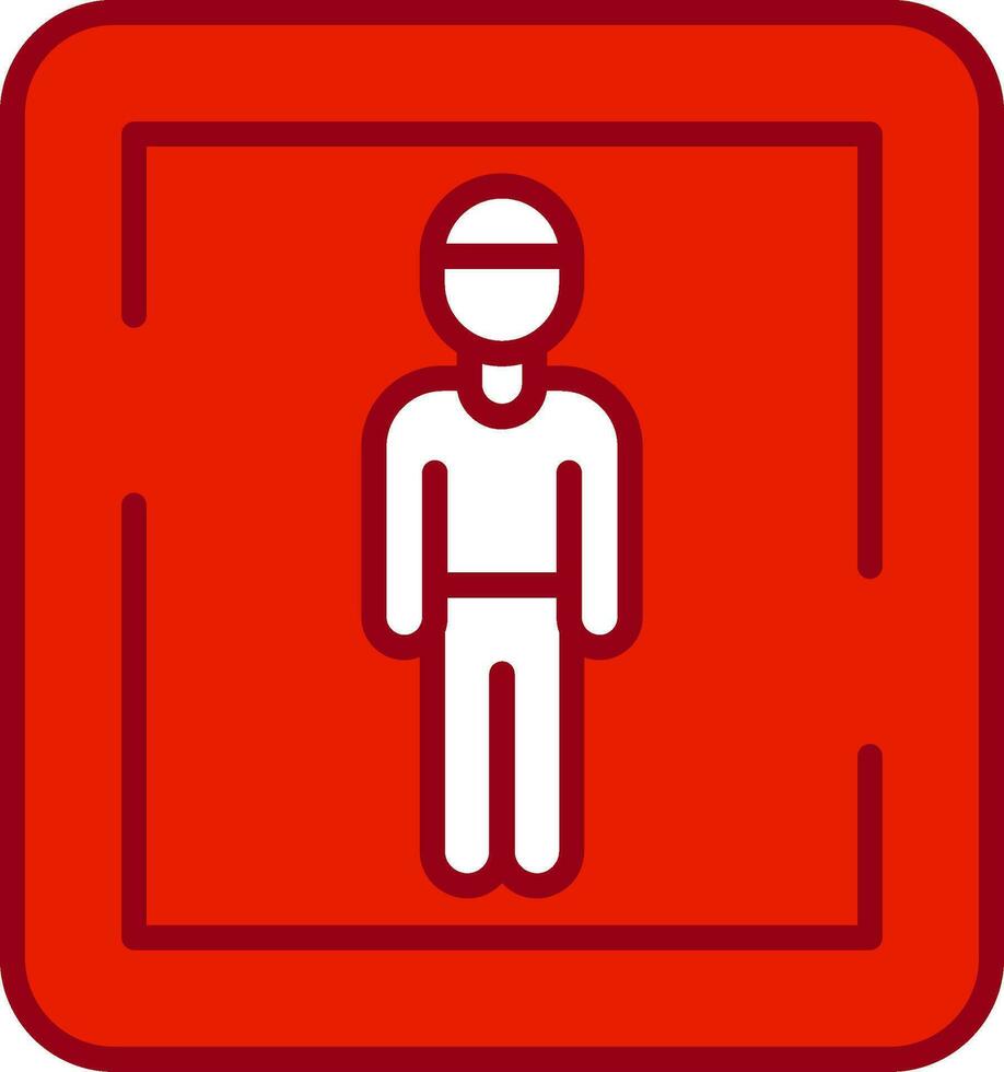 Male Toilet Sign Vector Icon