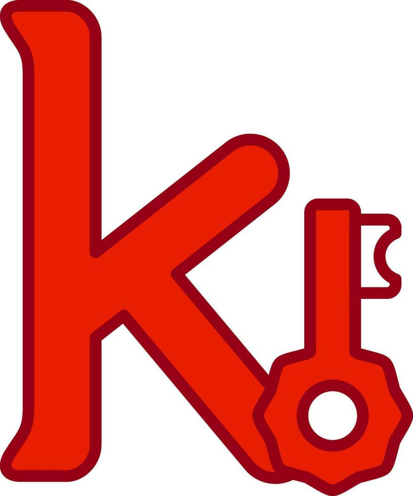 pequeño k vector icono