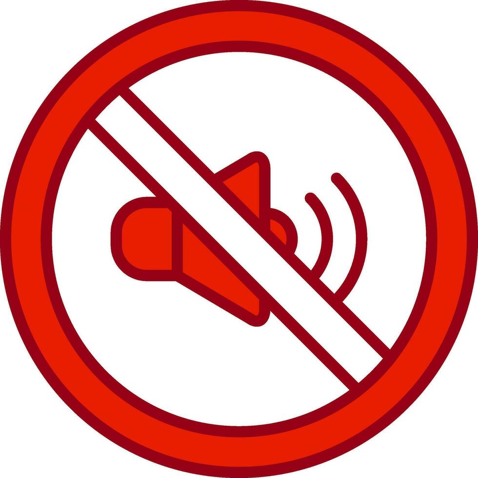 No sonido vector icono