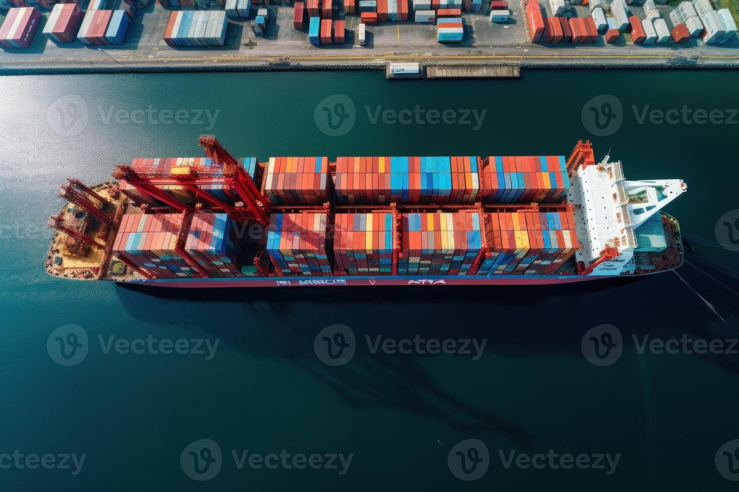 Laden Container ship cargo. Generate Ai 32756023 Stock Photo at Vecteezy