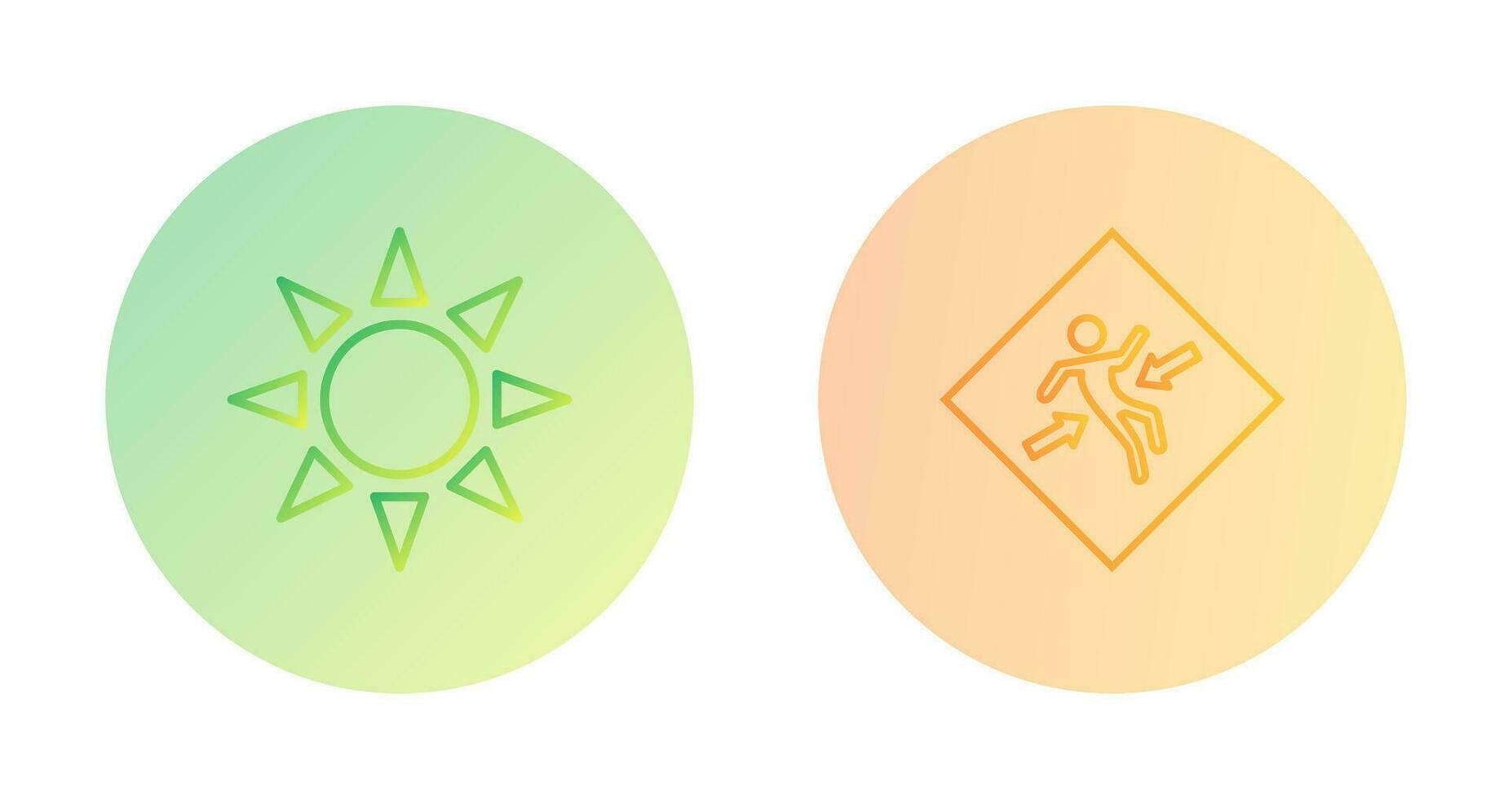 UV radiation and crush zone  Icon vector