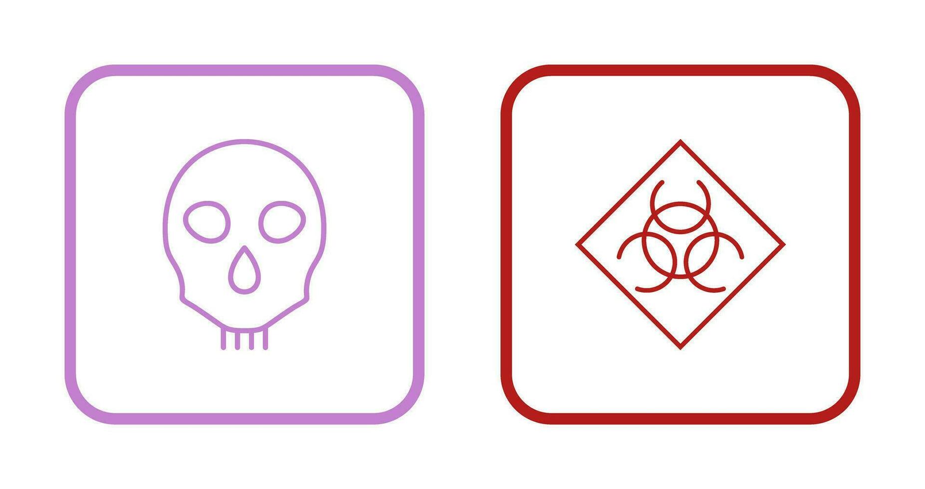 danger and biological hazard  Icon vector