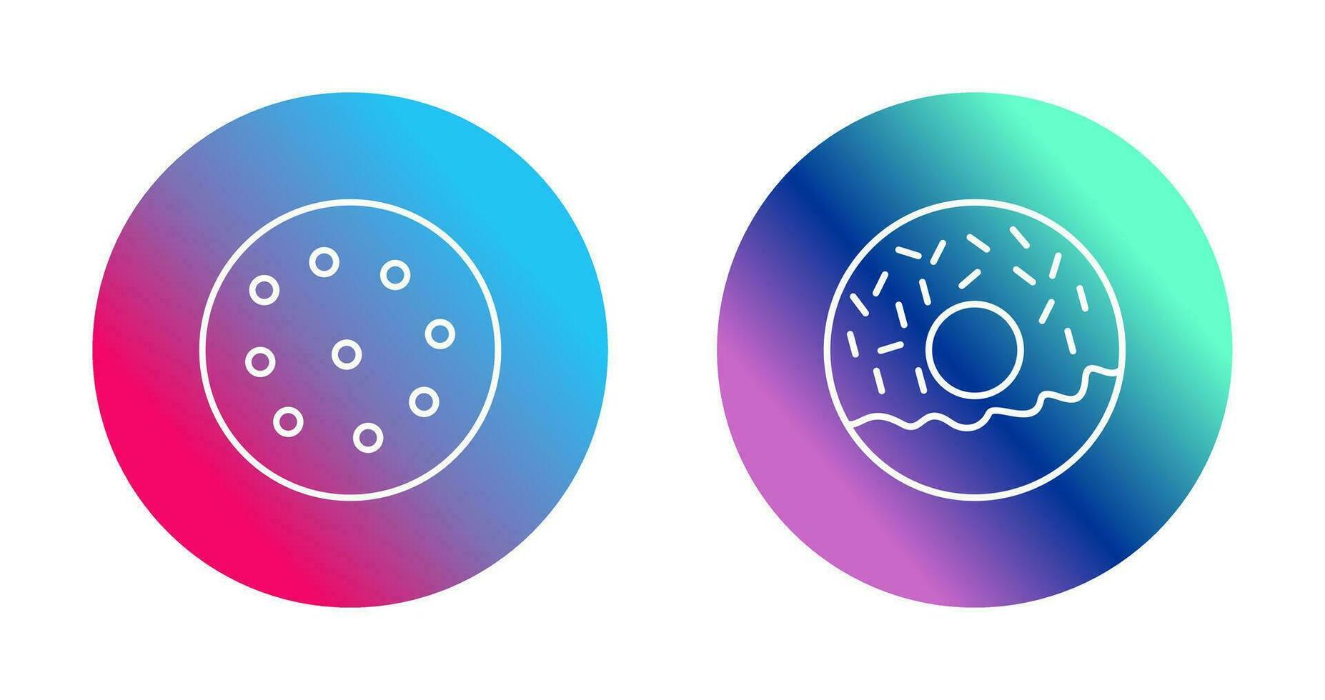 cookie and doughnut Icon vector