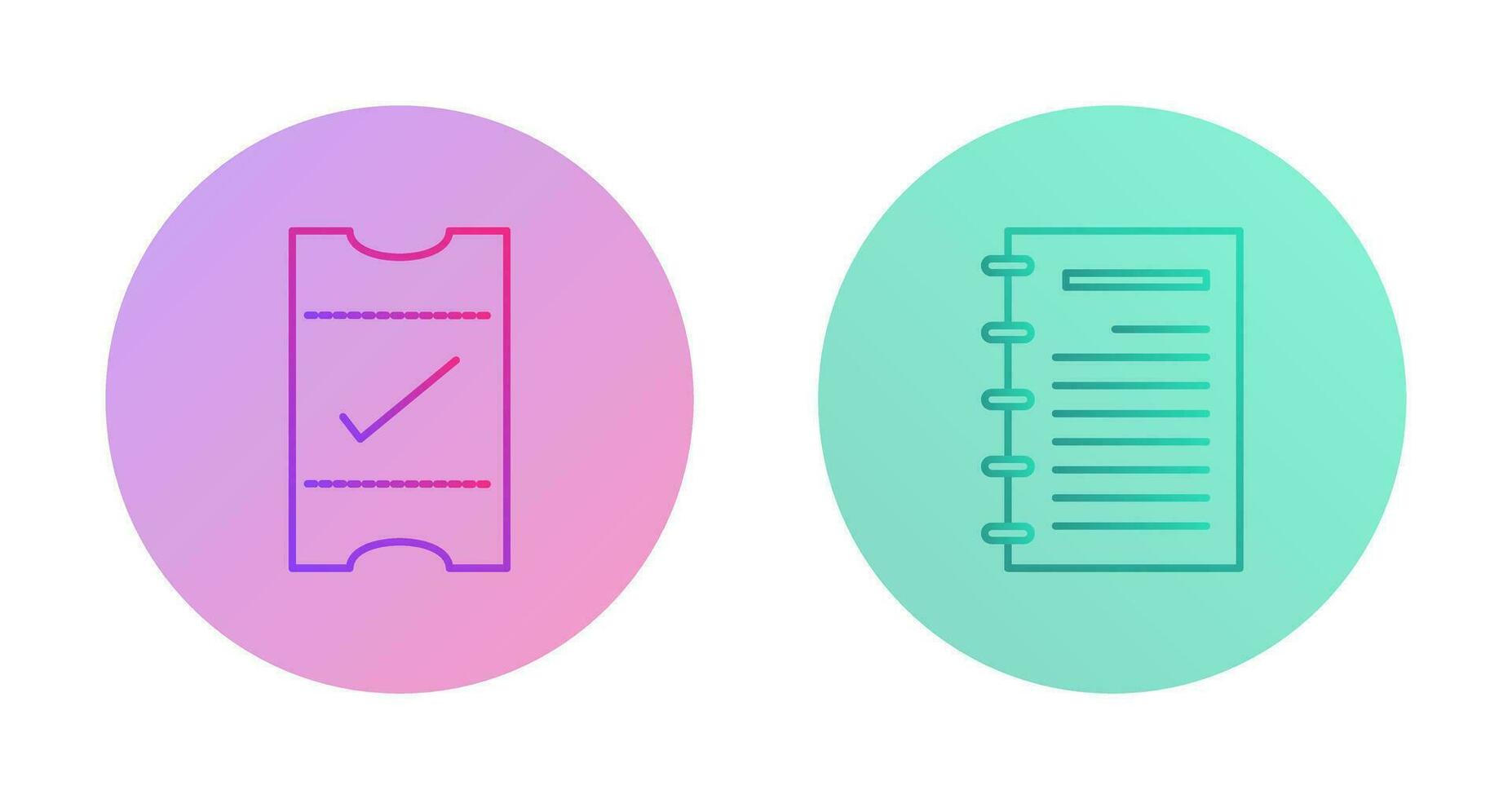 passes and notepad  Icon vector