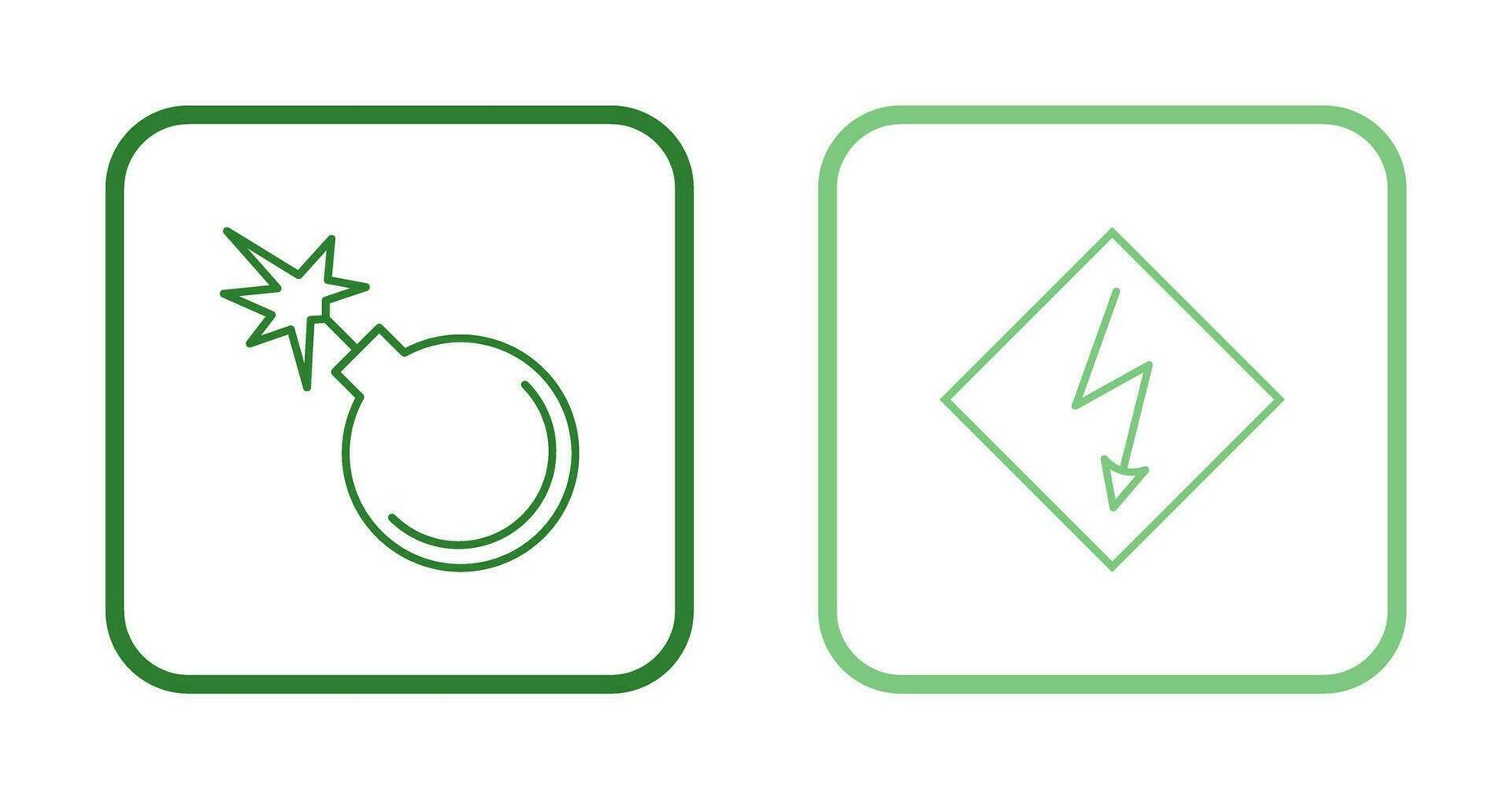 danger of explosion and high voltages  Icon vector