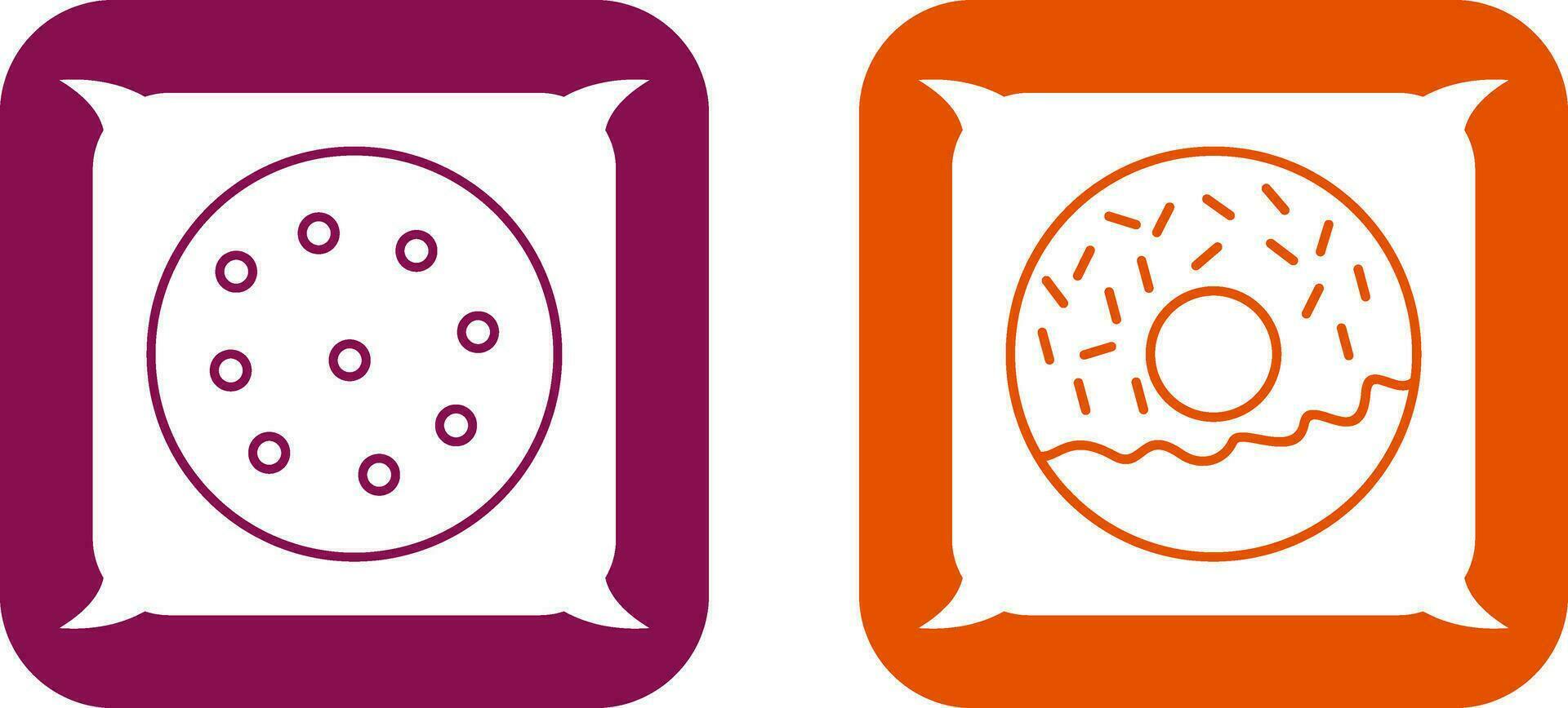 cookie and doughnut Icon vector