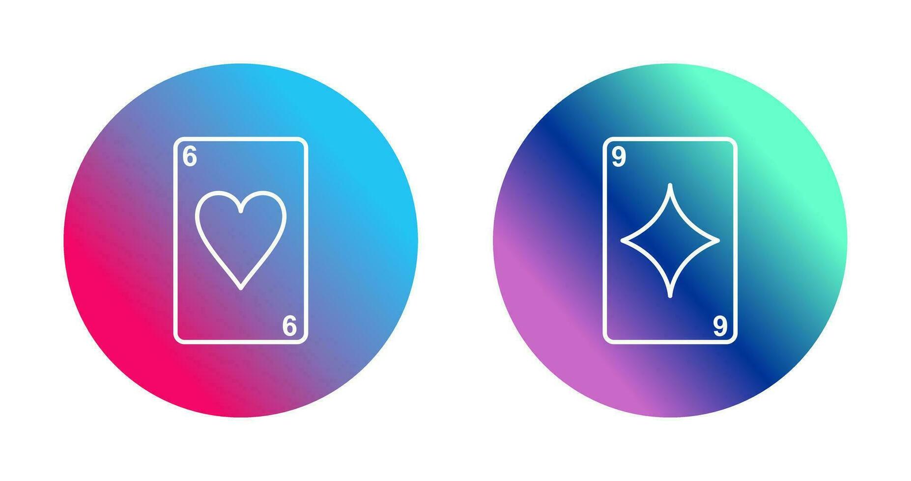 heart cards and diamonds card Icon vector