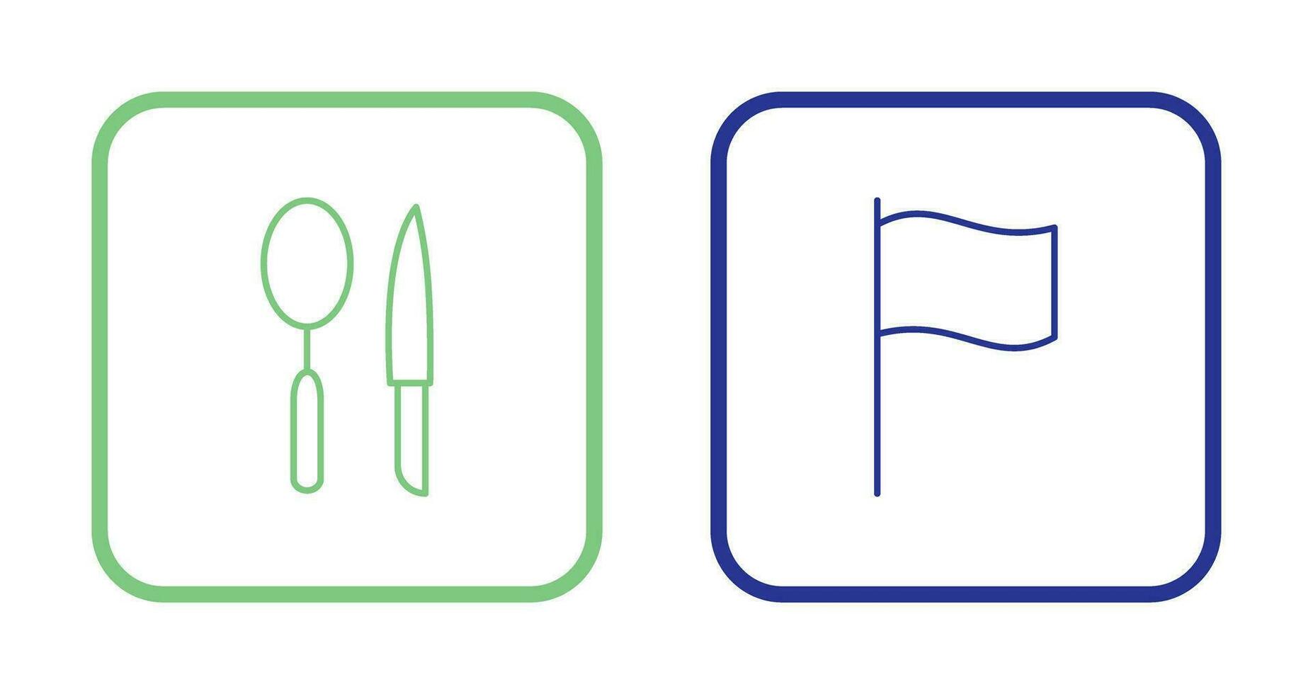 food and flag  Icon vector