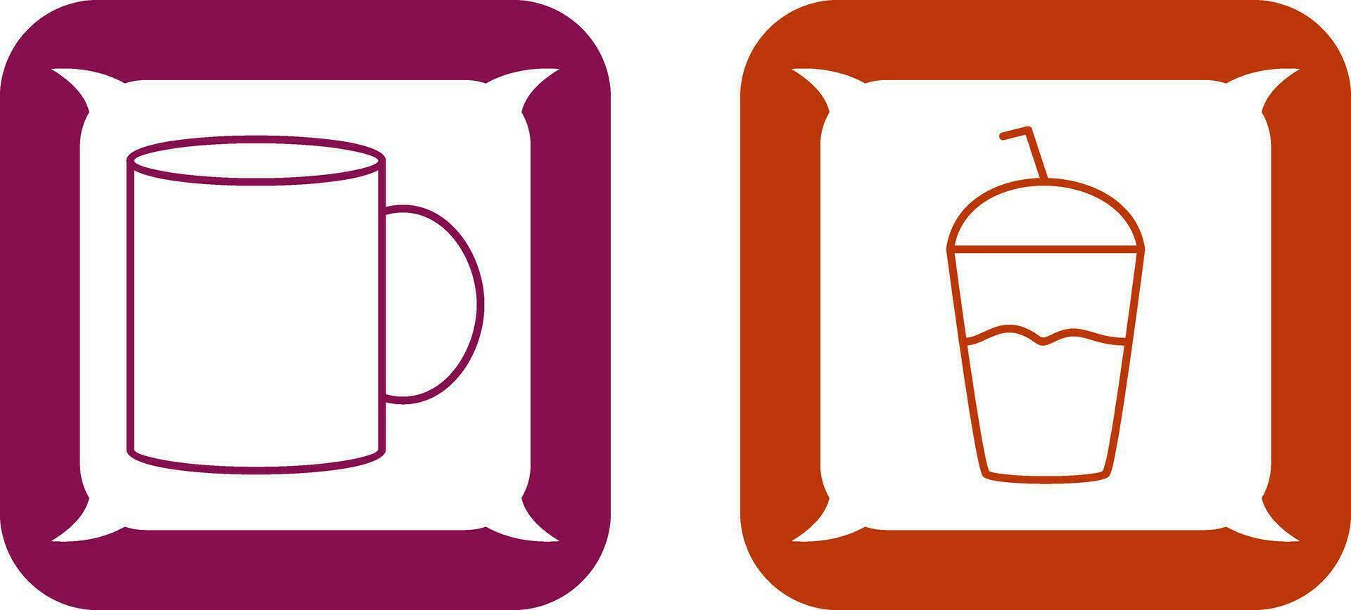 Coffee mug and Frappe Icon vector