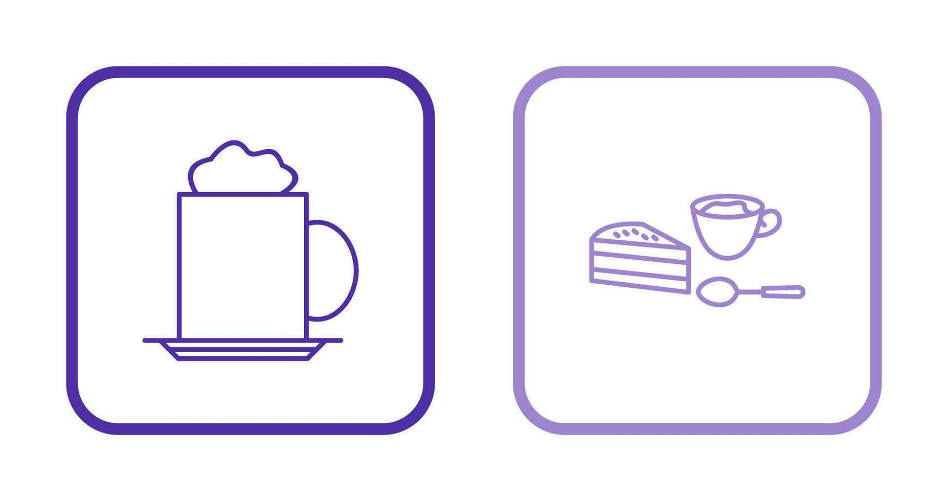 capppucino and coffee served  Icon vector