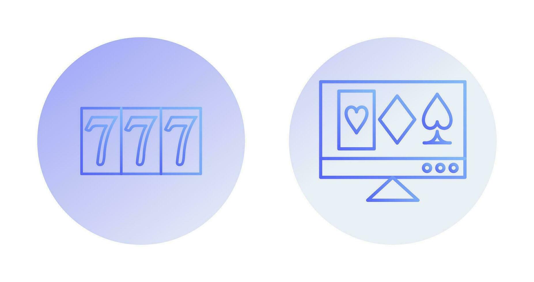 online gambling and triple sevens Icon vector