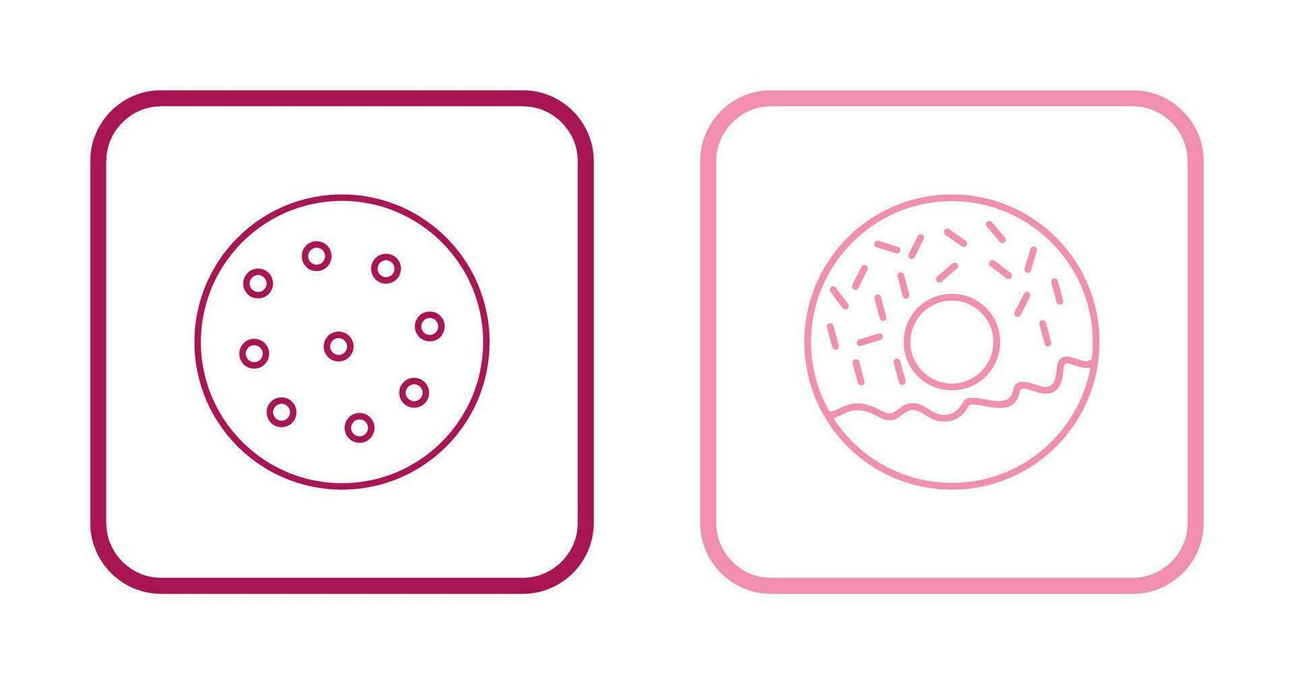 cookie and doughnut Icon vector