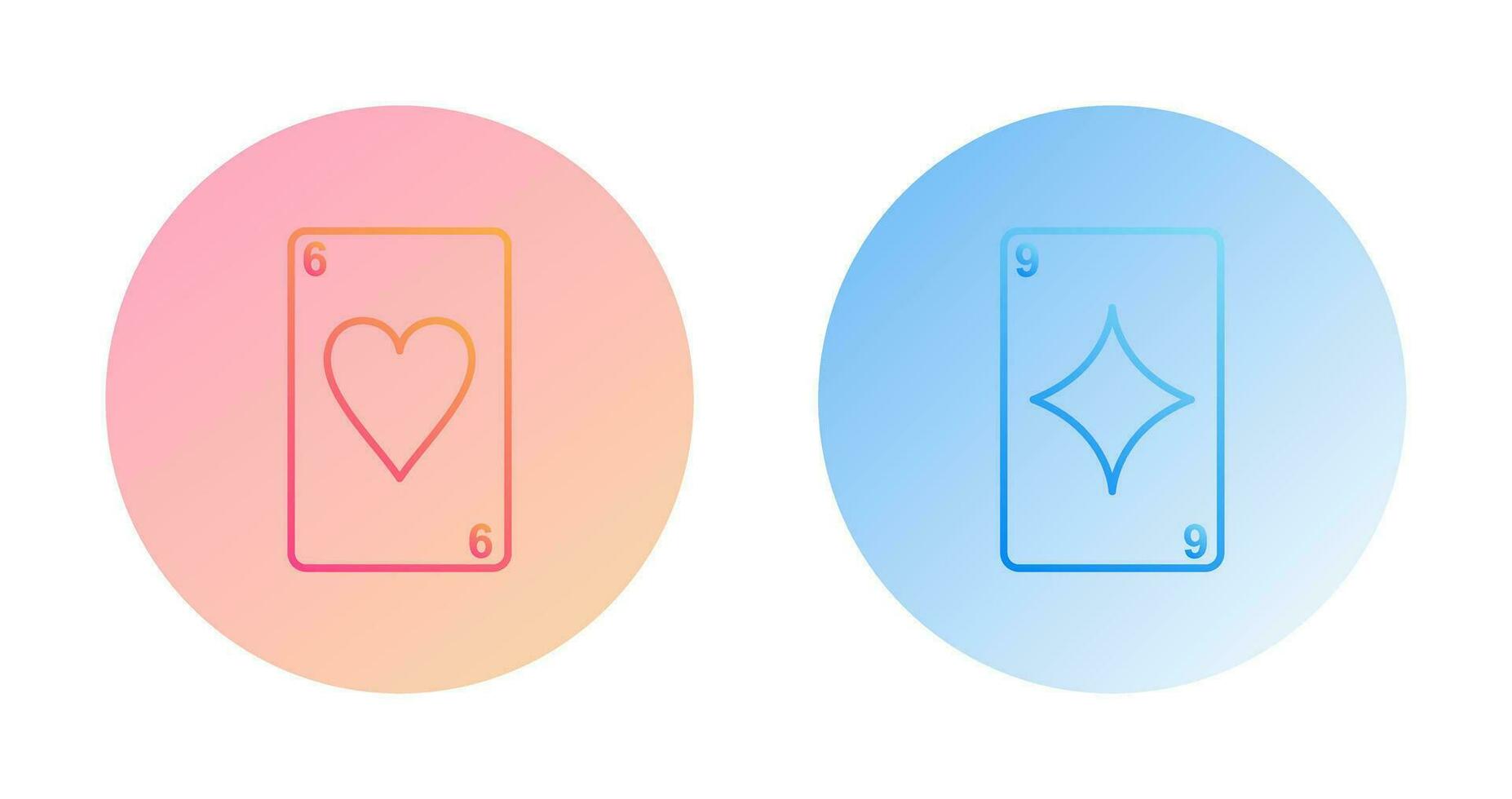 heart cards and diamonds card Icon vector