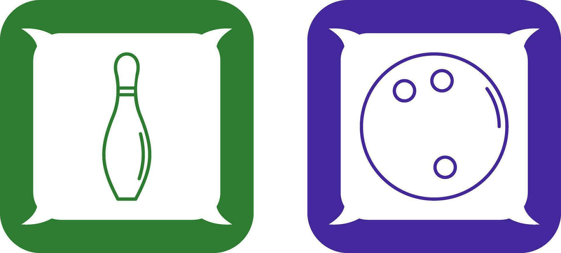 bowling pin and bowling ball Icon vector