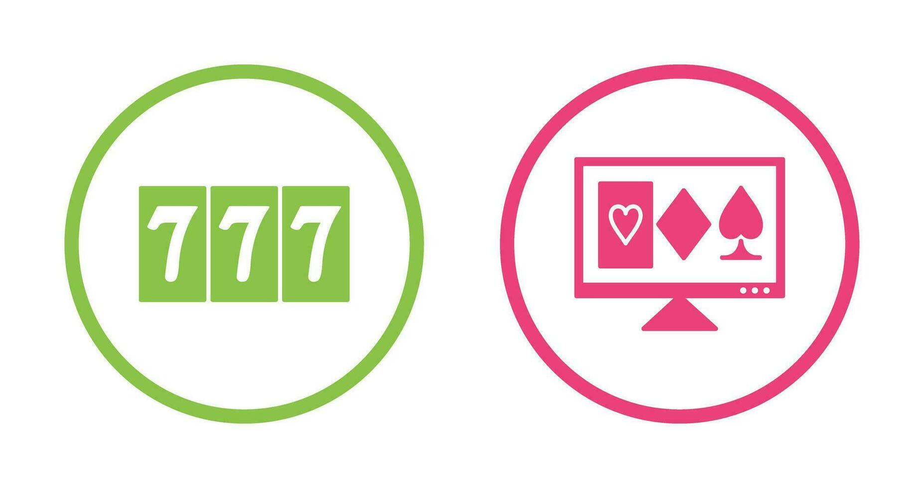 online gambling and triple sevens Icon vector