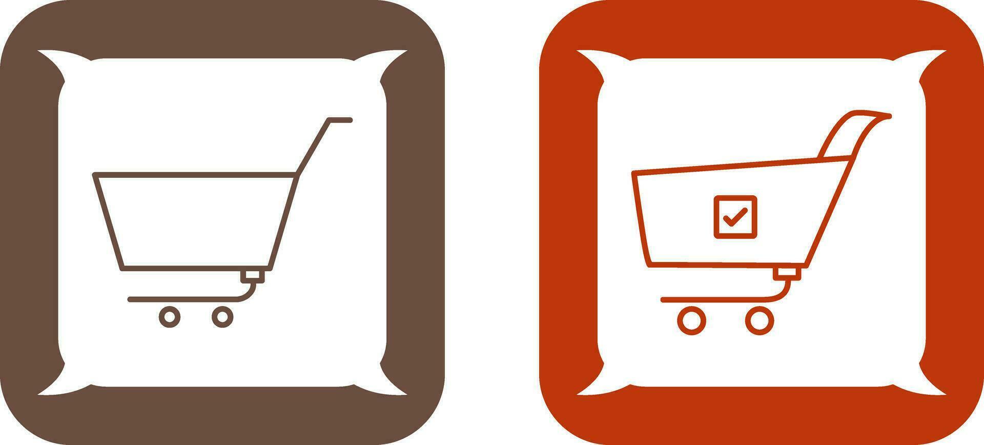 empty cart and confirm order  Icon vector