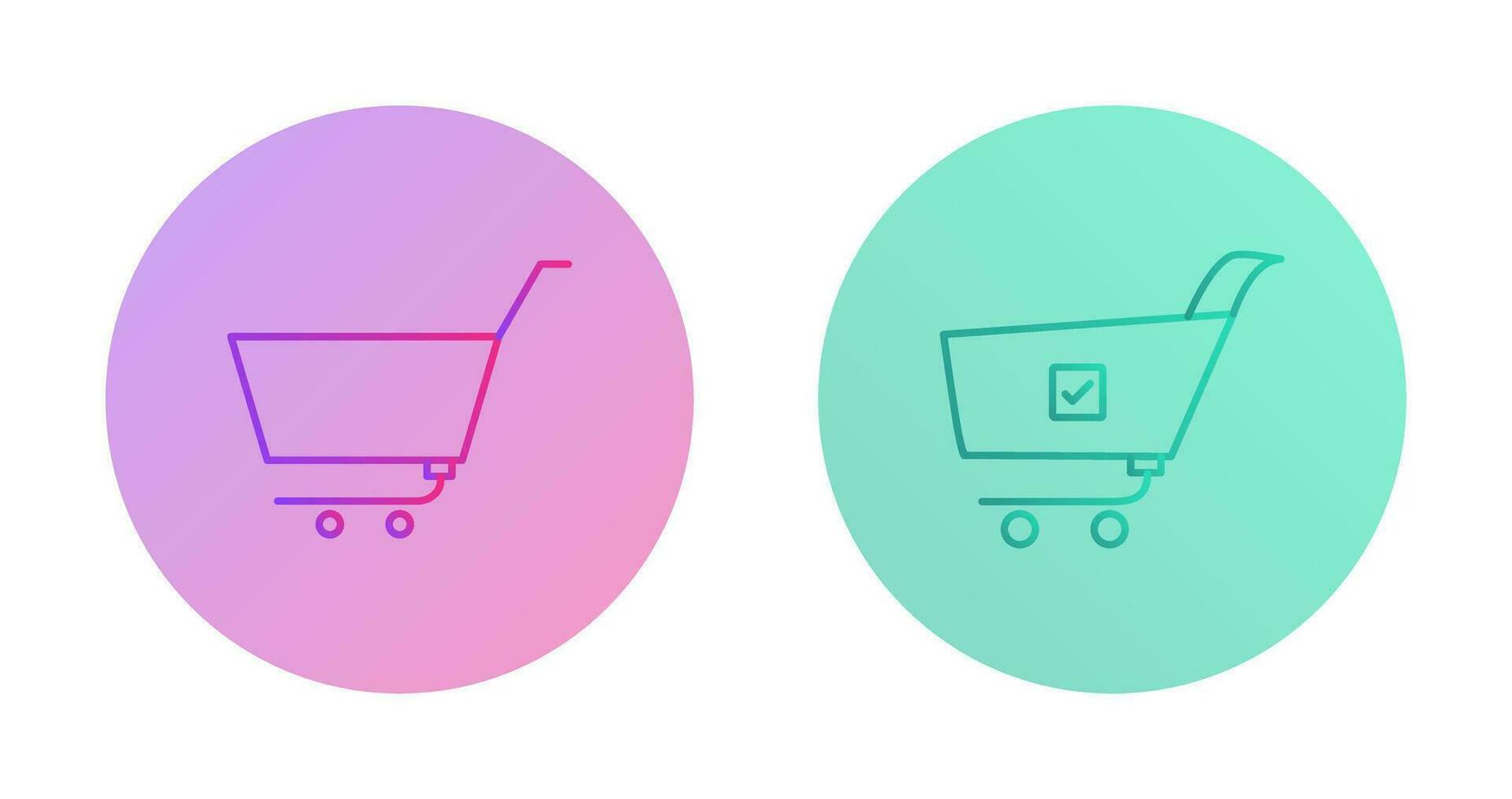 empty cart and confirm order  Icon vector