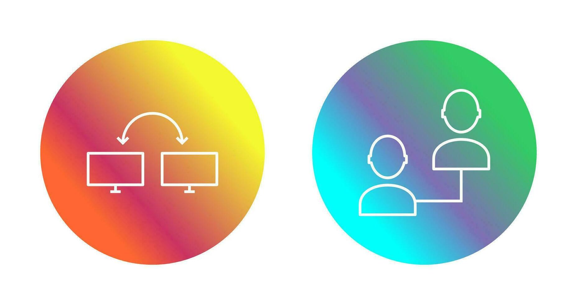 connected systems and connected profiles  Icon vector
