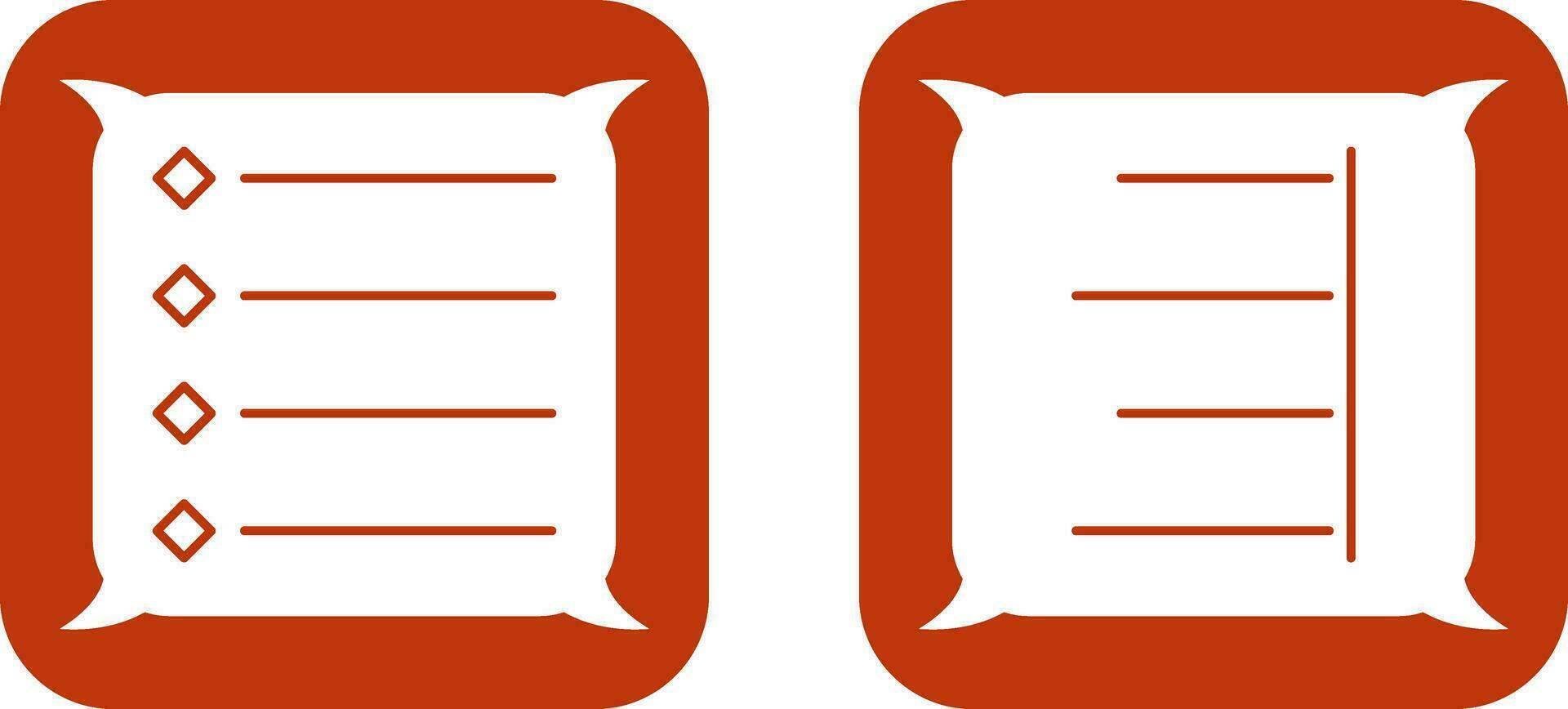 bulleted list and Right align  Icon vector