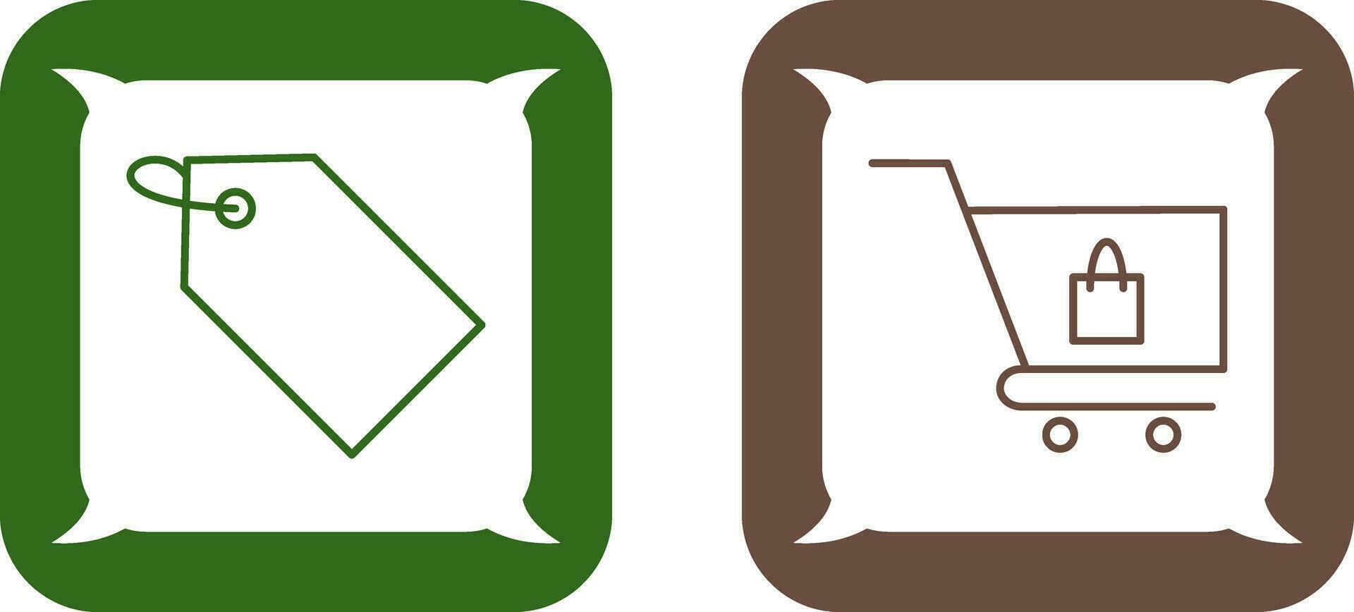 tag and cart  Icon vector