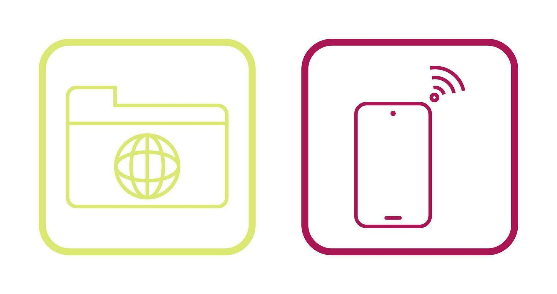 network folder and connected device Icon vector