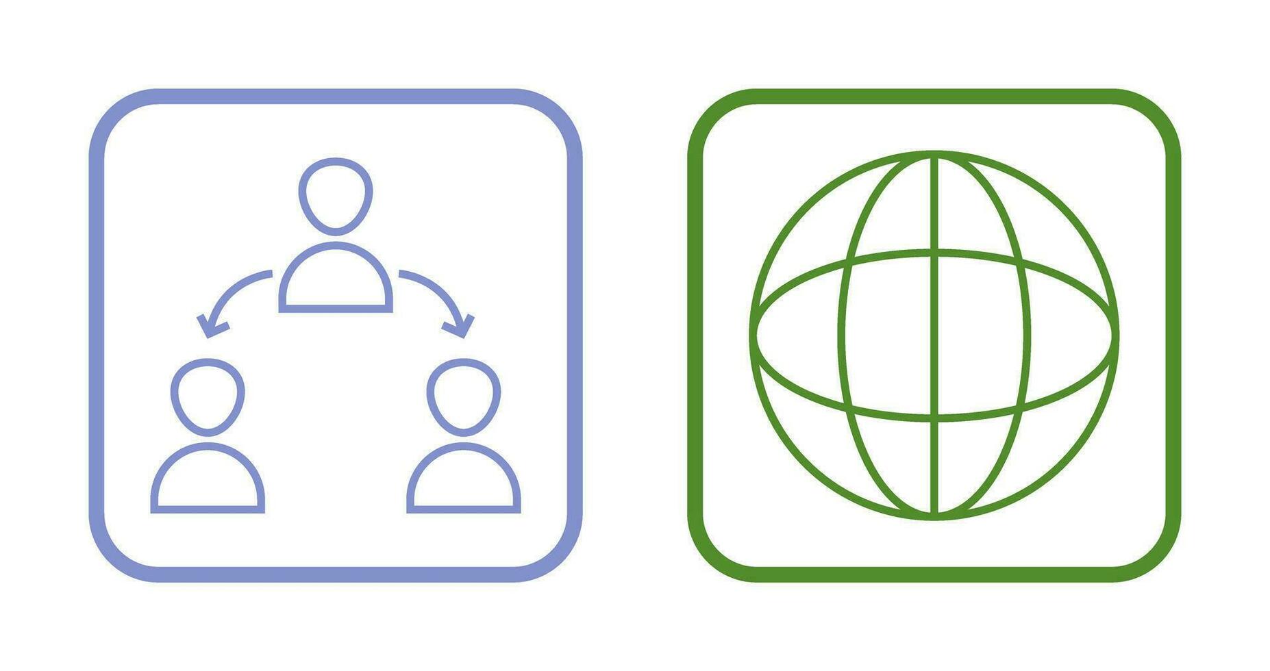 connected user and globe Icon vector